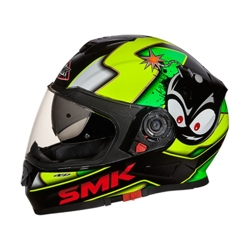 SMK Twister GL241 Full Face Helmet with PINLOCKÂ® Antifog Dual Visor System (Cartoon)